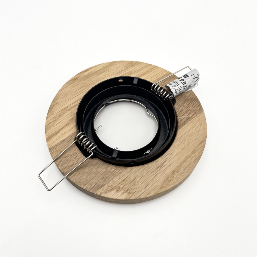 Komplekts 3x iebūvējamie gaismekļi TOBBY 1xGU10/20W/230V Ø 11,5 cm ozols/melns