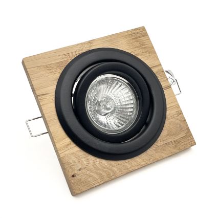 KOMPLEKTS 3x Iegremdējama lampa TOBBY 1xG9/20W/230V 11,5x11,5 cm ozols/melna