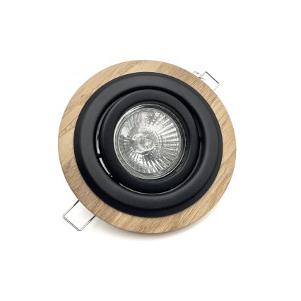 KOMPLEKTS 3x Iegremdējama lampa TOBBY 1xG9/20W/230V d. 11,5 cm ozols/melna