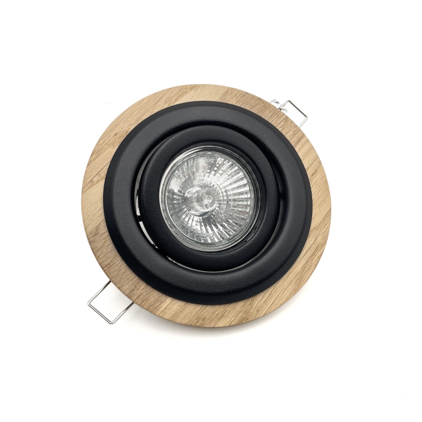 KOMPLEKTS 3x Iegremdējama lampa TOBBY 1xG9/20W/230V d. 11,5 cm ozols/melna