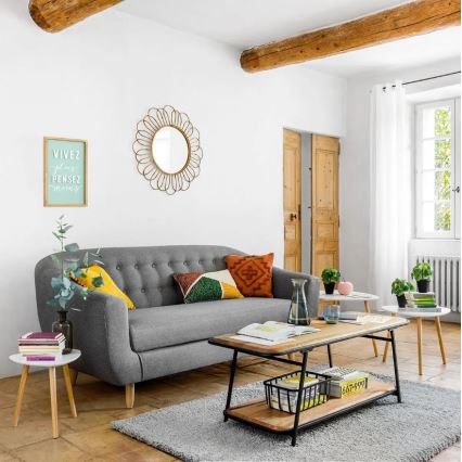 KOMPLEKTS 3x Kafijas galdiņš MILEO balta