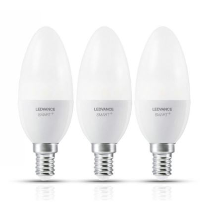 KOMPLEKTS 3x LED Aptumšojama spuldze SMART+ E14/5W/230V 2700K-6500K Wi-Fi - Ledvance