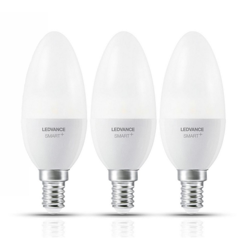 KOMPLEKTS 3x LED Aptumšojama spuldze SMART+ E14/5W/230V 2700K-6500K Wi-Fi - Ledvance