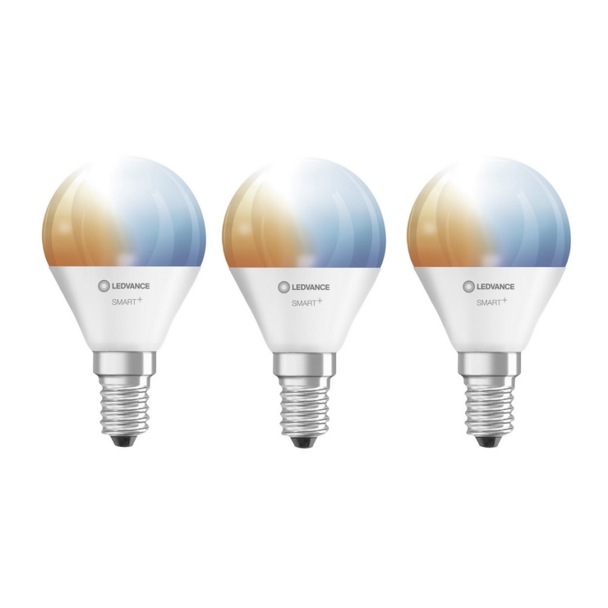 KOMPLEKTS 3x LED Aptumšojama spuldze SMART+ E14/5W/230V 2700K-6500K Wi-Fi - Ledvance