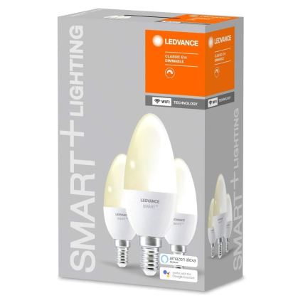 KOMPLEKTS 3x LED Aptumšojama spuldze SMART+ E14/5W/230V 2700K - Ledvance