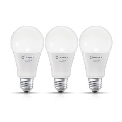 KOMPLEKTS 3x LED Aptumšojama spuldze SMART+ E27/14W/230V 2,700K-6,500K Wi-Fi - Ledvance