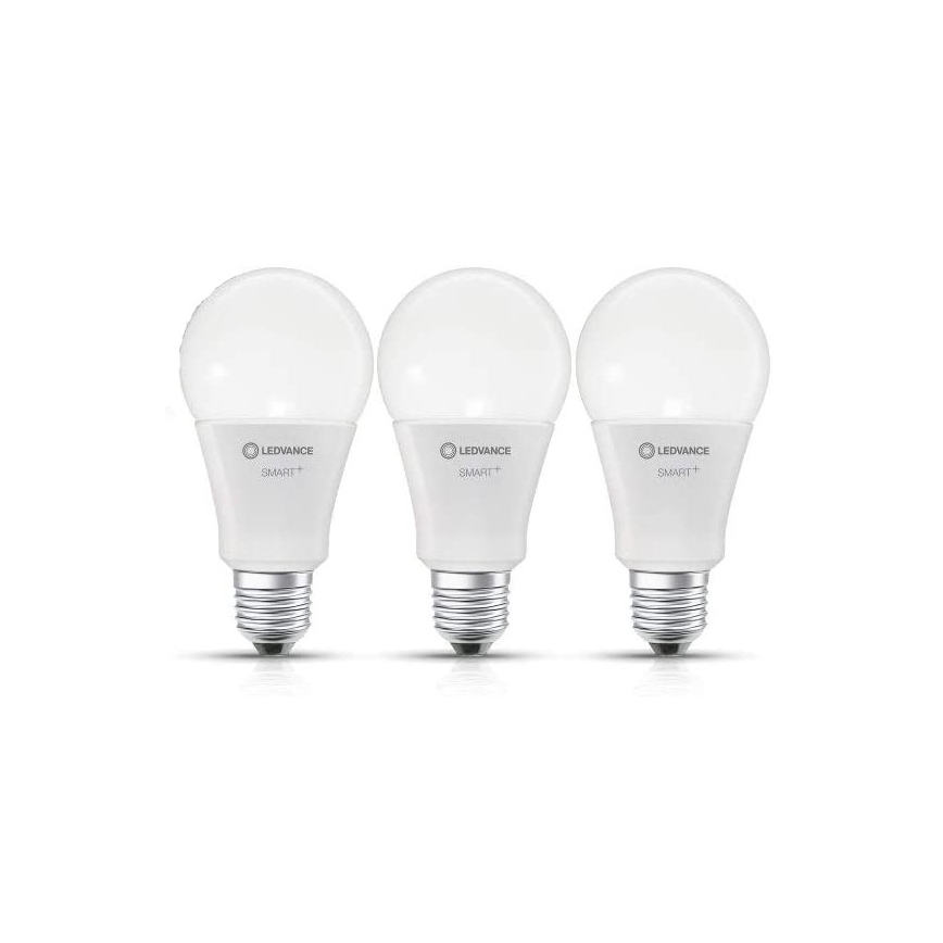 KOMPLEKTS 3x LED Aptumšojama spuldze SMART+ E27/14W/230V 2,700K-6,500K Wi-Fi - Ledvance