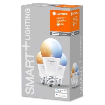 KOMPLEKTS 3x LED Aptumšojama spuldze SMART+ E27/14W/230V 2,700K-6,500K Wi-Fi - Ledvance