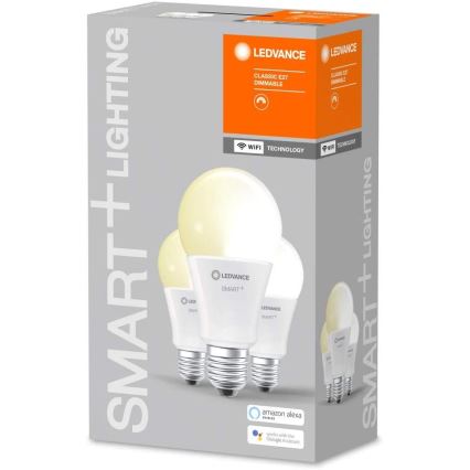 KOMPLEKTS 3x LED Aptumšojama spuldze SMART+ E27/14W/230V 2,700K - Ledvance