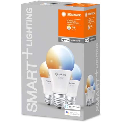 KOMPLEKTS 3x LED Aptumšojama spuldze SMART+ E27/9.5W/230V 2,700K-6,500K - Ledvance