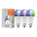 KOMPLEKTS 3x LED Aptumšojama spuldze SMART+ E27/9W/230V 2,700K-6,500K - Ledvance