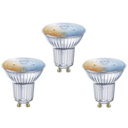 KOMPLEKTS 3x LED Aptumšojama spuldze SMART+ GU10/5W/230V 2,700K-6,500K Wi-Fi - Ledvance