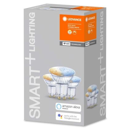 KOMPLEKTS 3x LED Aptumšojama spuldze SMART+ GU10/5W/230V 2,700K-6,500K Wi-Fi - Ledvance