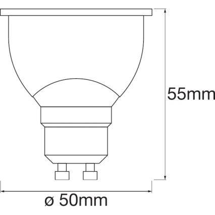 KOMPLEKTS 3x LED Aptumšojama spuldze SMART+ GU10/5W/230V 2,700K-6,500K Wi-Fi - Ledvance