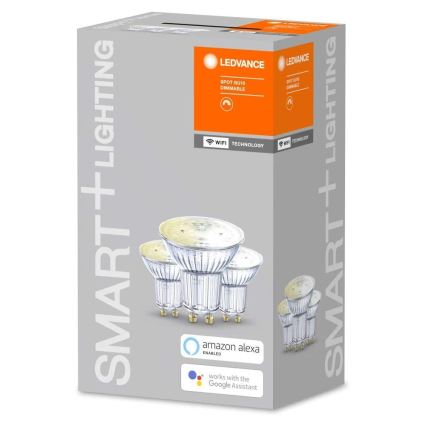 KOMPLEKTS 3x LED Aptumšojama spuldze SMART+ GU10/5W/230V 2,700K Wi-Fi - Ledvance