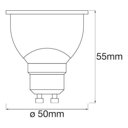 KOMPLEKTS 3x LED Aptumšojama spuldze SMART+ GU10/5W/230V 2,700K Wi-Fi - Ledvance