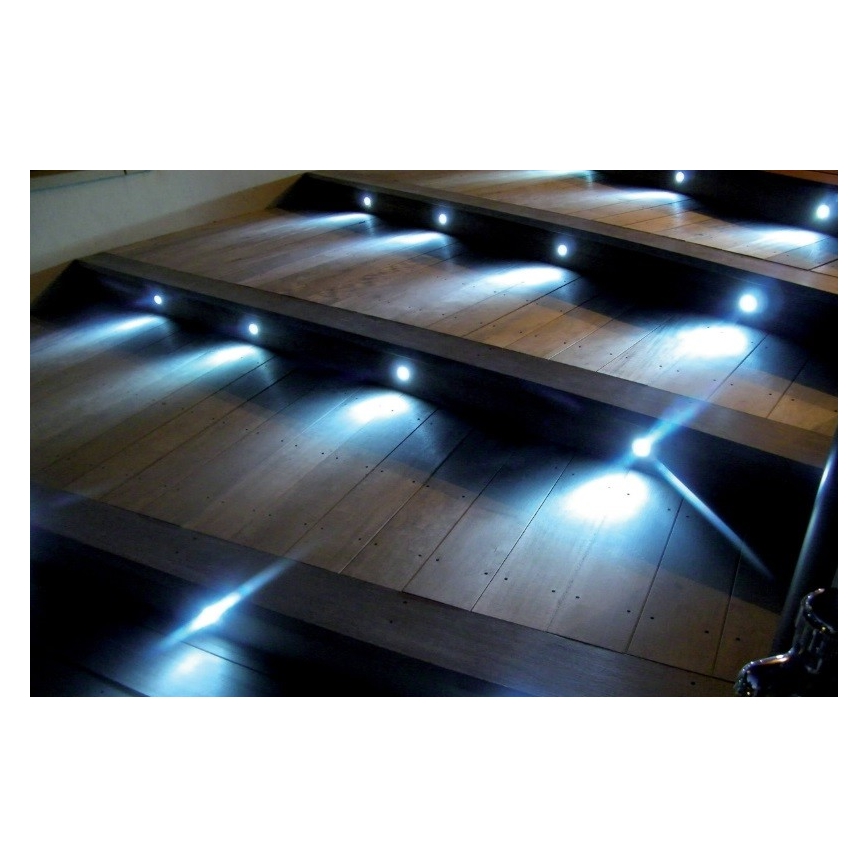KOMPLEKTS 3x LED Āra iegremdējama lampa EASY CONNECT LED/1,2W/230V zila IP67
