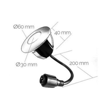 KOMPLEKTS 3x LED Āra iegremdējama lampa EASY CONNECT LED/1,2W/230V zila IP67