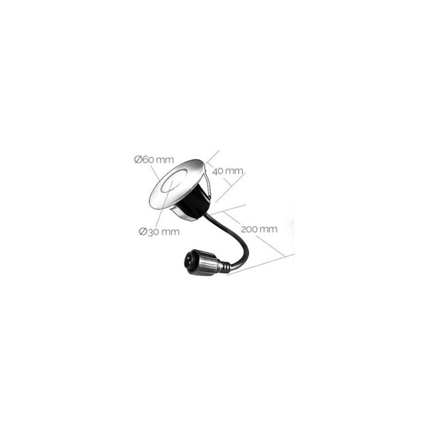 KOMPLEKTS 3x LED Āra iegremdējama lampa EASY CONNECT LED/1,2W/230V zila IP67