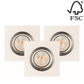 KOMPLEKTS 3x LED Iegremdējama lampa VITAR 1xGU10/5W/230V betons - FSC sertificēts