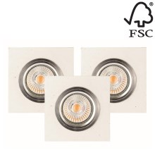 KOMPLEKTS 3x LED Iegremdējama lampa VITAR 1xGU10/5W/230V betons - FSC sertificēts