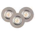 KOMPLEKTS 3x LED Iegremdējama lampa VITAR 1xGU10/5W/230V betons – FSC sertificēts