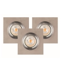 KOMPLEKTS 3x LED Iegremdējama lampa VITAR 1xGU10/5W/230V CRI 90 betons
