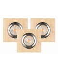 KOMPLEKTS 3x LED Iegremdējama lampa VITAR 1xGU10/5W/230V CRI 90 smilšakmens