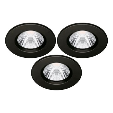 KOMPLEKTS 3x LED Iegremdējama vannas istabas lampa LED/5,5W/230V 2700K IP65 melna
