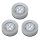 KOMPLEKTS 3x LED Pieskāriena orientācijas gaismeklis 1xLED/2W/4,5V sudraba