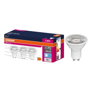KOMPLEKTS 3x LED Reflektora spuldze PAR16 GU10/6,9W/230V 4000K 60° - Osram