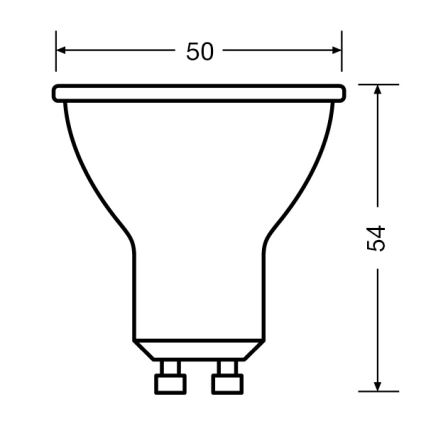 Komplekts 3x LED reflektora spuldzes PAR16 GU10/6,9W/230V 6500K 60° - Osram