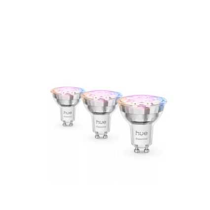 Komplekts 3x dimmējamas LED spuldzes Philips Hue White And Color Ambiance Essential GU10/4,7W/230V 2200-6500K