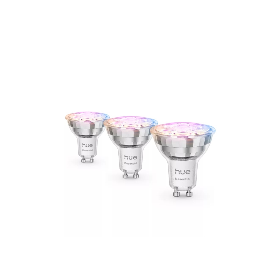 Komplekts 3x dimmējamas LED spuldzes Philips Hue White And Color Ambiance Essential GU10/4,7W/230V 2200-6500K