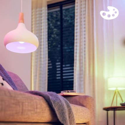 Komplekts 3x dimmējamas LED RGB spuldzes Philips SMART C37 E14/4,9W/230V 2200-6500K CRI 90