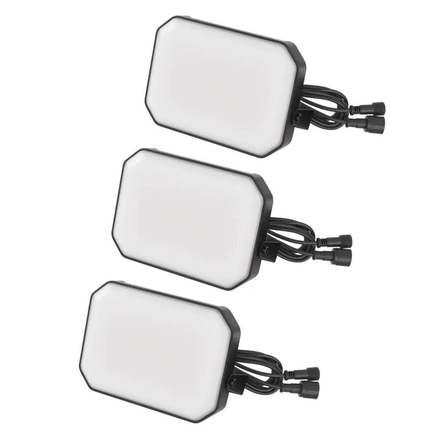 KOMPLEKTS 3x LED RGBIC Aptumšojama āra Prožektors GoSmart LED/14W/230V 3000-6500K IP65 Wi-Fi Tuya