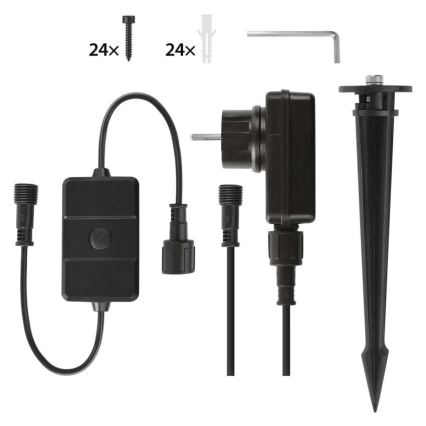 KOMPLEKTS 3x LED RGBIC Aptumšojama āra Prožektors GoSmart LED/14W/230V 3000-6500K IP65 Wi-Fi Tuya
