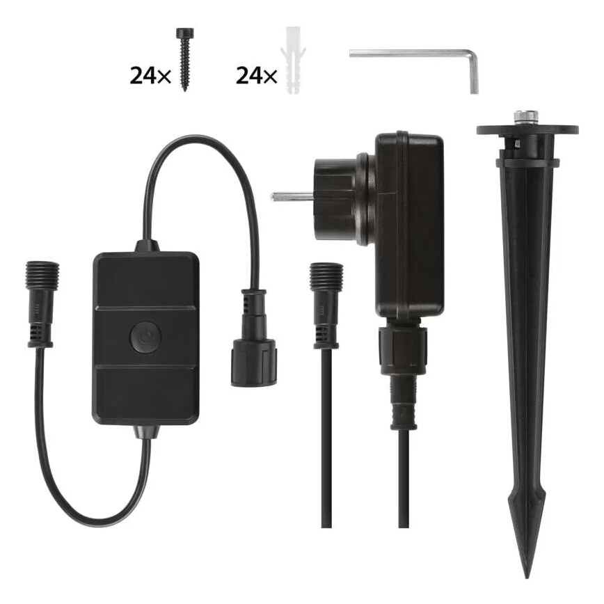 KOMPLEKTS 3x LED RGBIC Aptumšojama āra Prožektors GoSmart LED/14W/230V 3000-6500K IP65 Wi-Fi Tuya