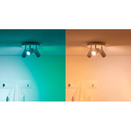 KOMPLEKTS 3x LED RGBW Aptumšojama spuldze PAR16 GU10/4,7W/230V 2200-6500K Wi-Fi - WiZ