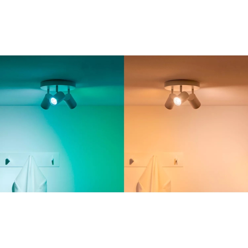 KOMPLEKTS 3x LED RGBW Aptumšojama spuldze PAR16 GU10/4,7W/230V 2200-6500K Wi-Fi - WiZ