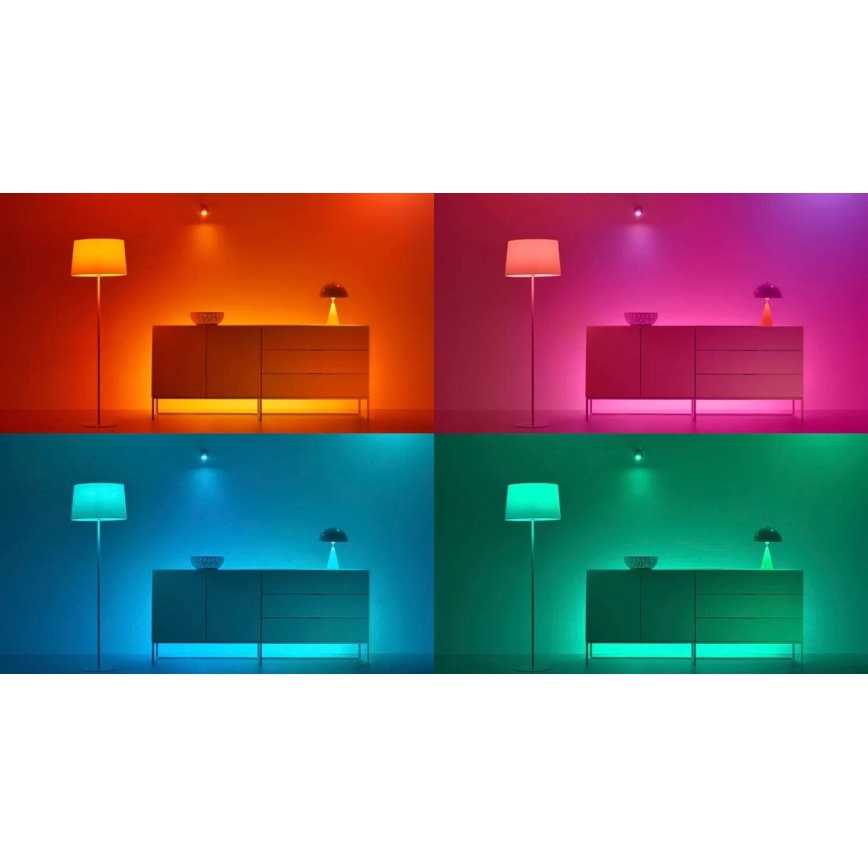 KOMPLEKTS 3x LED RGBW Aptumšojama spuldze PAR16 GU10/4,7W/230V 2200-6500K Wi-Fi - WiZ