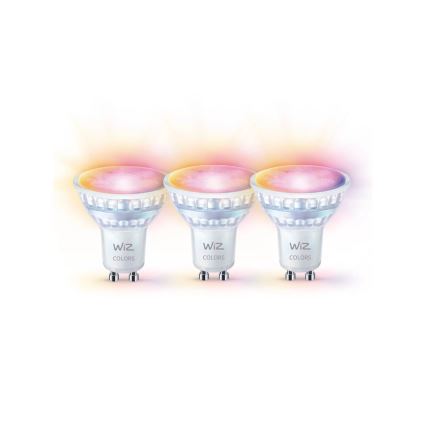 KOMPLEKTS 3x LED RGBW Aptumšojama spuldze PAR16 GU10/4,7W/230V 2200-6500K Wi-Fi - WiZ