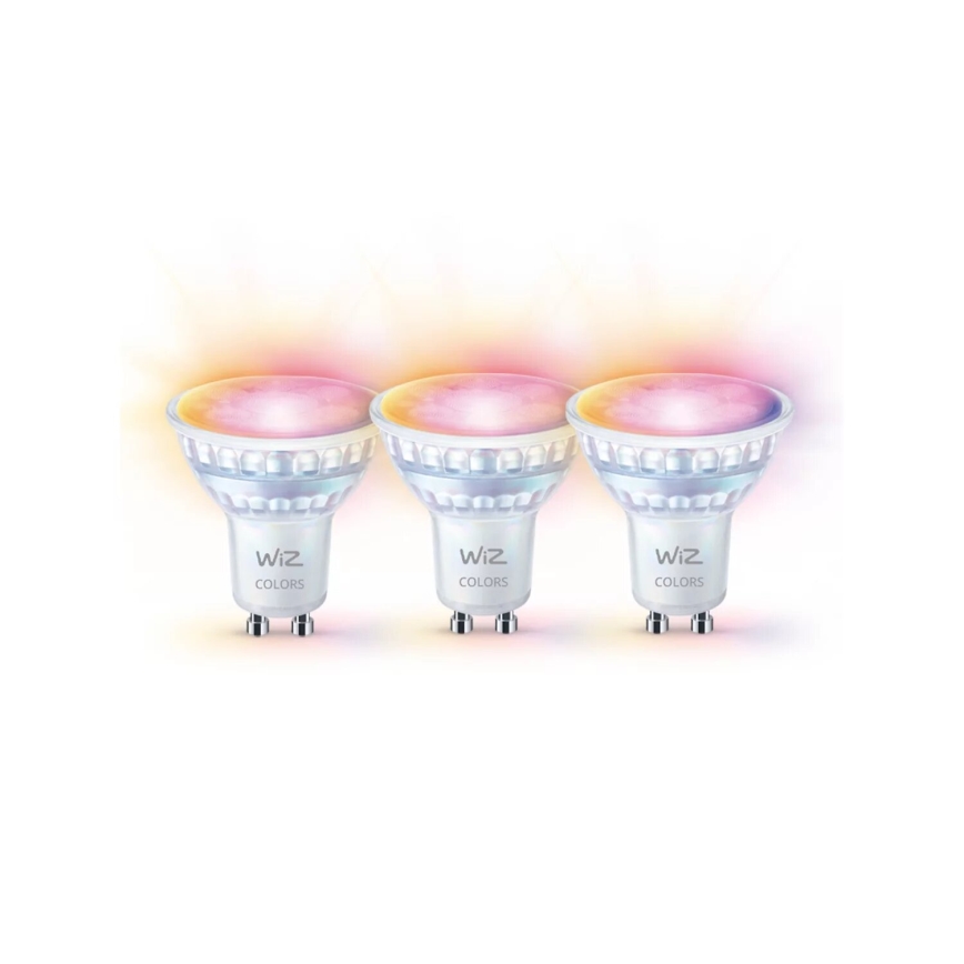 KOMPLEKTS 3x LED RGBW Aptumšojama spuldze PAR16 GU10/4,7W/230V 2200-6500K Wi-Fi - WiZ