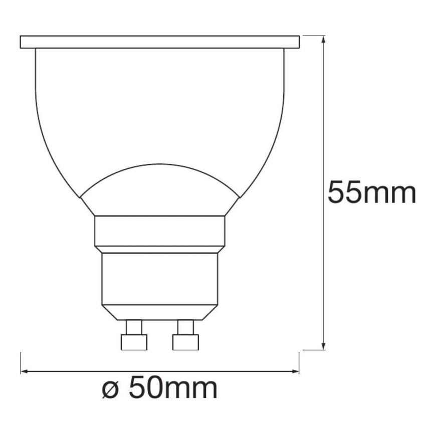 KOMPLEKTS 3x LED RGBW Aptumšojama spuldze SMART+ GU10/4,9W/230V 2700K-6500K Wi-Fi Wi-Fi - Ledvance