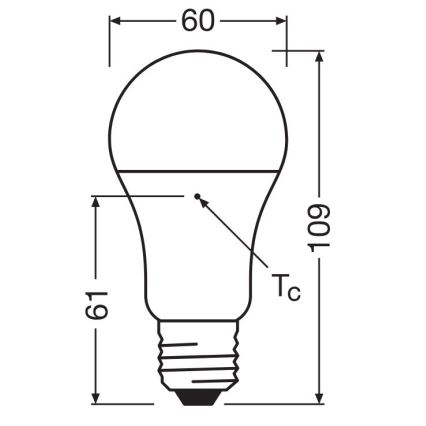 KOMPLEKTS 3x LED Spuldze A60 E27/10W/230V 2700K