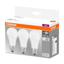 KOMPLEKTS 3x LED Spuldze A60 E27/13W/230V 4000K - Osram