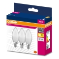 KOMPLEKTS 3x LED Spuldze B38 E14/4,9W/230V 3000K - Osram