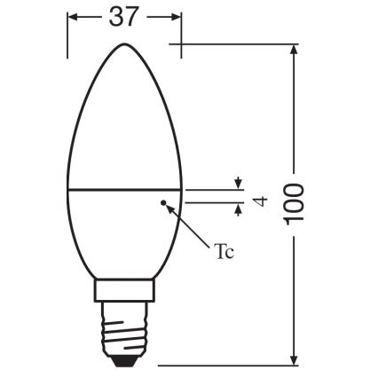 KOMPLEKTS 3x LED Spuldze B38 E14/4,9W/230V 3000K - Osram