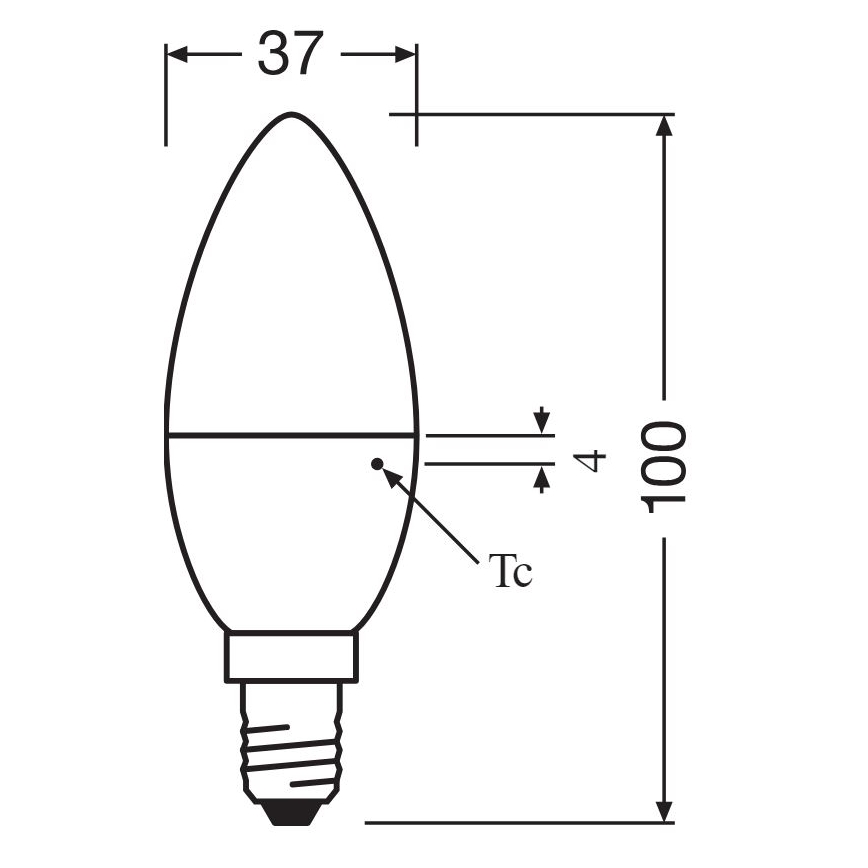 KOMPLEKTS 3x LED Spuldze B38 E14/4,9W/230V 3000K - Osram