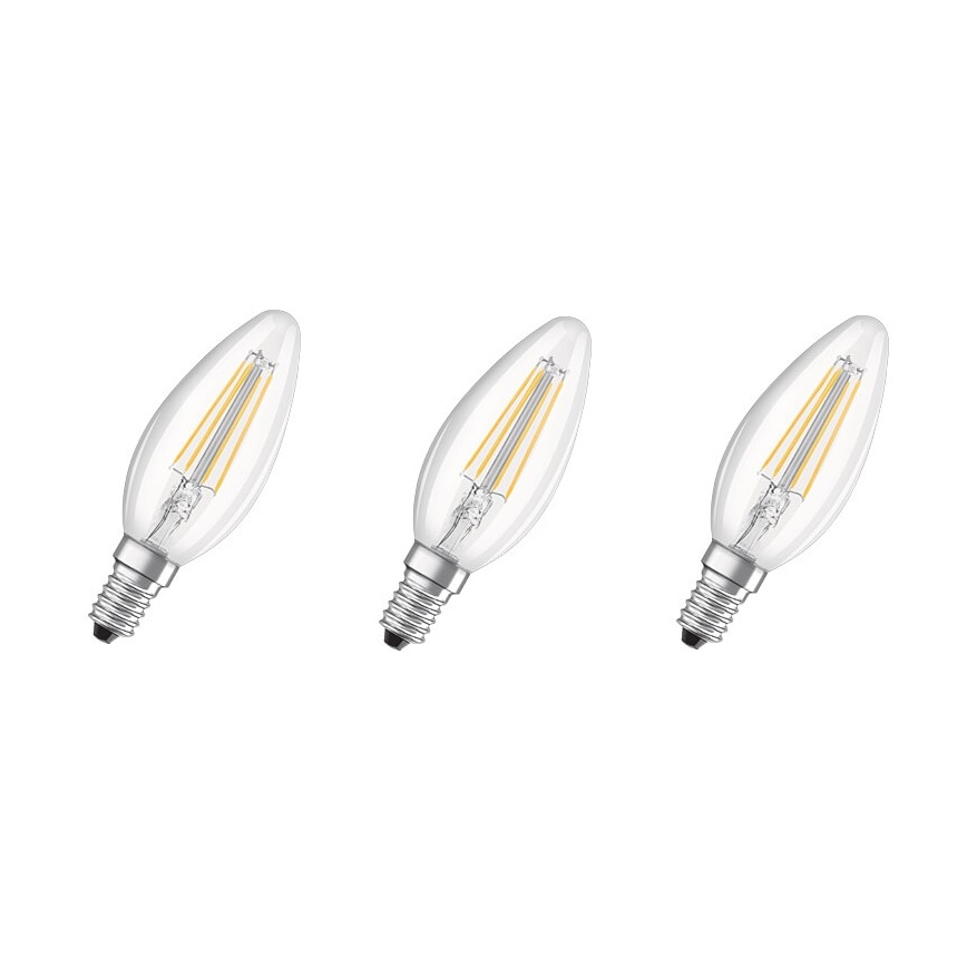 KOMPLEKTS 3x LED Spuldze BASE VINTAGE B40 E14/4W/230V 4000K – Osram